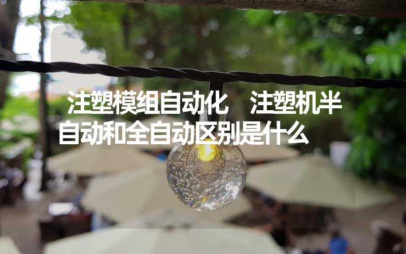 注塑模组自动化 注塑机半自动和全自动区别是什么